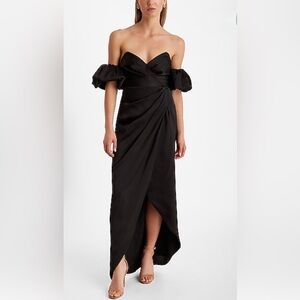 Express Black Off-Shoulder Maxi Dress